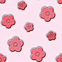 No.2089 : 梅の花がモチーフのパターン