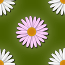 No.2444 : マーガレットの花がモチーフのパターン