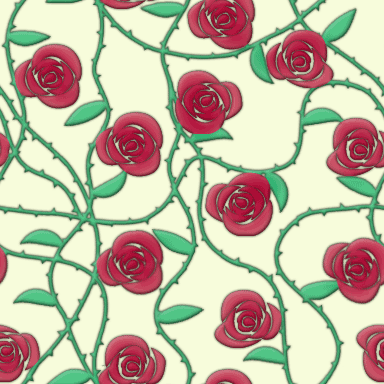 No.2713 : バラをモチーフとしたパターン