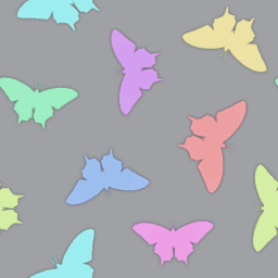 No.3847 : 蝶をモチーフにしたレインボーカラーのパターン