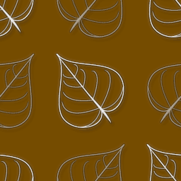No.4814 : 葉っぱをモチーフにしたパターン
