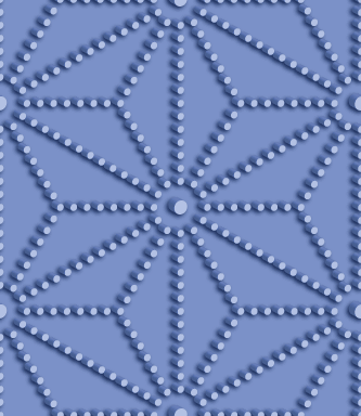 No.5626 : 立体的な点線からなる麻の葉文様のパターン
