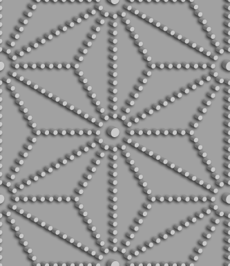 No.5627 : 立体的な点線からなる麻の葉文様のパターン