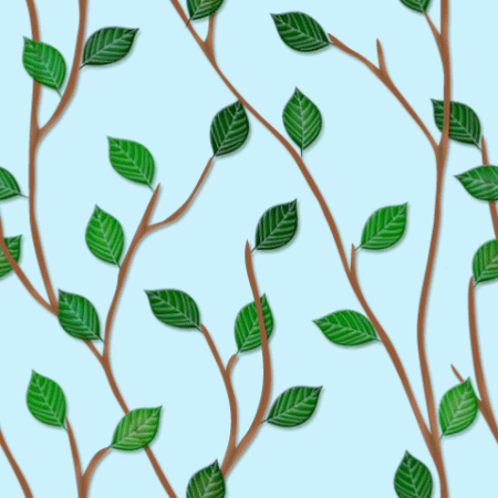 No.5752 : 木の枝と葉っぱのパターン