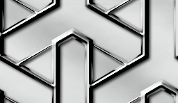 No.5821 : シルバーカラーのメタリックな組亀甲のパターン