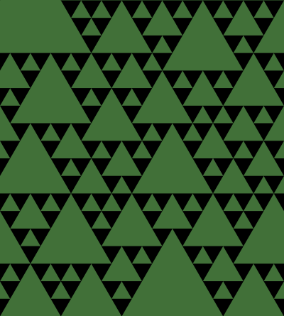 No.6384 : 大小さまざまな大きさの三角形を敷き詰めたパターン
