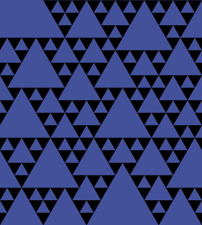 No.6386 : 大小さまざまな大きさの三角形を敷き詰めたパターン