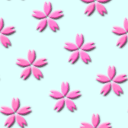 No.1438 : 桜の花のパターン