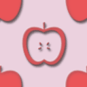 リンゴがモチーフのパターン
