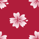 ハイビスカスの花のパターン