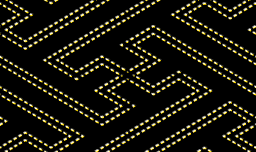 点線からなる紗綾形文様のパターン