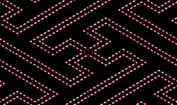 No.3446 : 点線からなる紗綾形文様のパターン