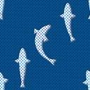 魚がモチーフのファブリック風パターン