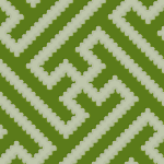 No.6388 : 黄緑色の紗綾形文様のパターン