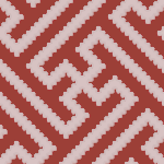 赤い紗綾形文様のパターン