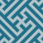 青い紗綾形文様のパターン